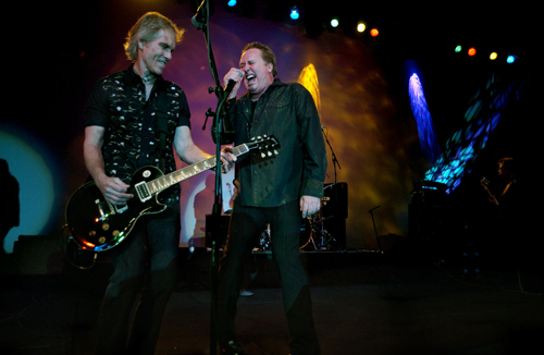 Billy with Mike Reno of Loverboy at Serving Up The Rock